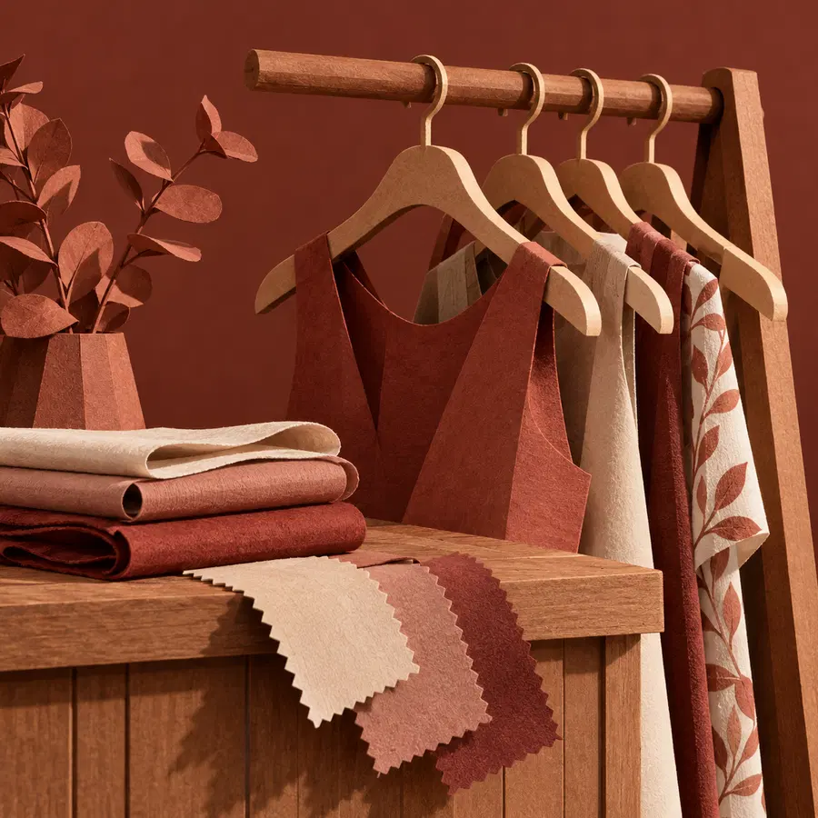 Illustration of apparel retailers equipment and workspace